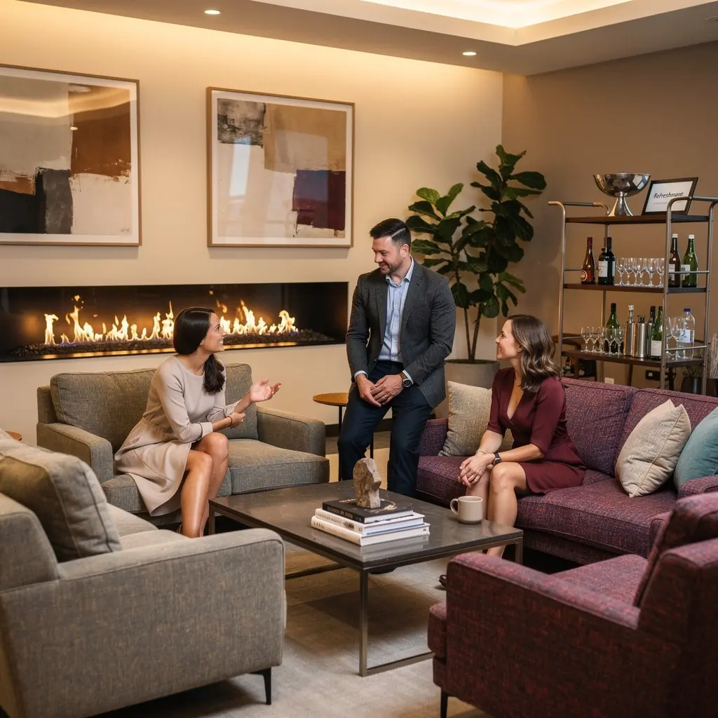 Inspirująca przestrzeń do pracy z kreatywnym układem i kolorowymi dodatkami.